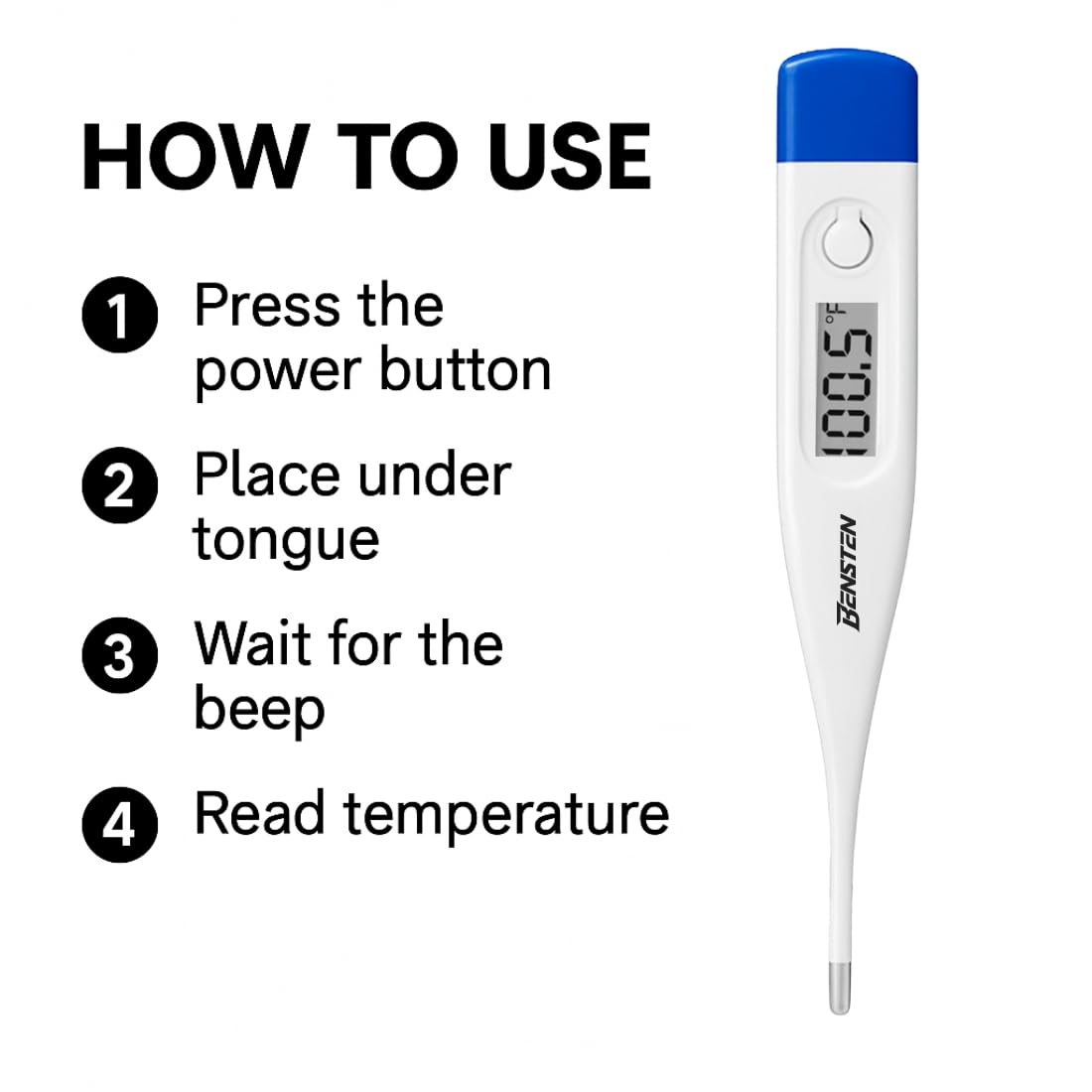 Digital Thermometer Pack of 2 for Home Use | Oral Body Thermometer with Clear Display - Image 4