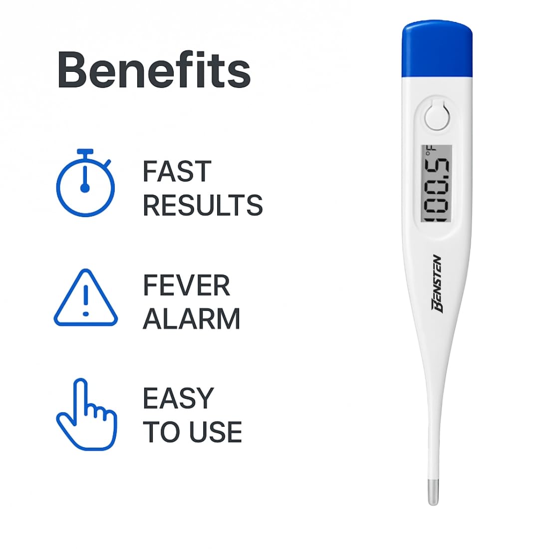 Digital Thermometer Pack of 2 for Home Use | Oral Body Thermometer with Clear Display - Image 5