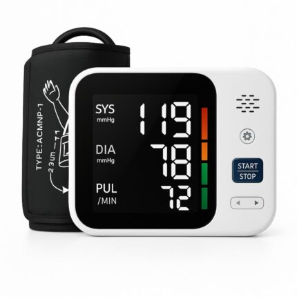 Digital Blood Pressure Monitor for Upper Arm | Fully Automatic BP Machine with WHO Indicator | 60 Memory & Large LCD Display | USB Rechargeable BP Monitor for Home Use