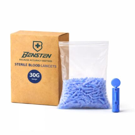30G Sterile Blood Lancets for Glucometer & Diabetes Testing | Universal Compatible | Fine Needle | Disposable Single Use | Blue | (200 Count)