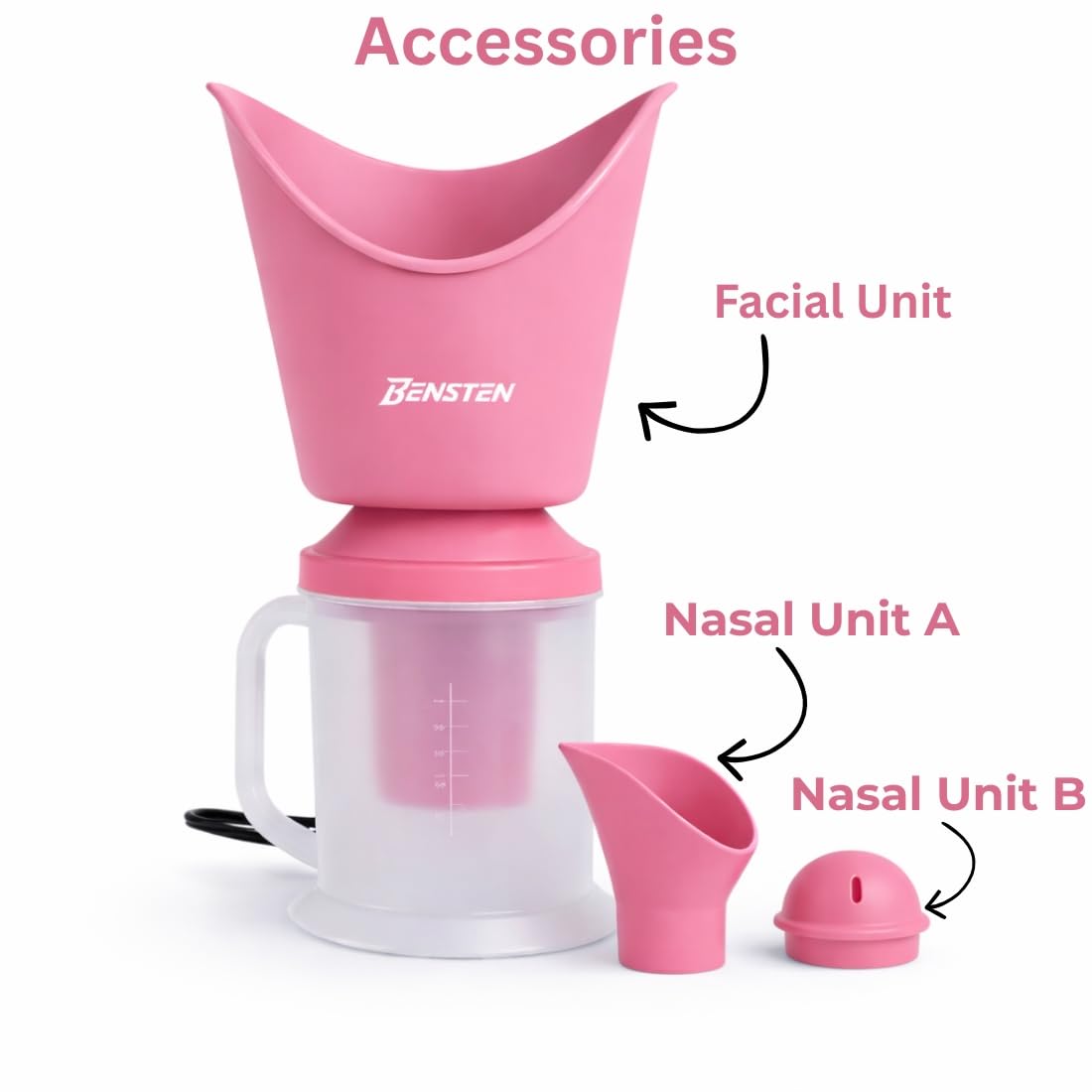 Pink Steam Vaporizer with Digital Thermometer | Steam Inhaler for Cold, Cough & Sinus | Fast Steam | Easy to Use & Clean | Value Combo - Image 9