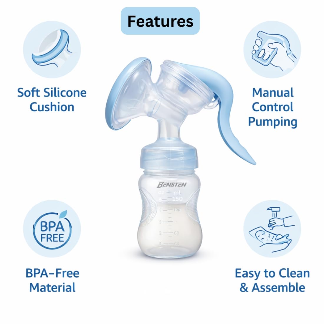 Manual Breast Pump for Breastfeeding | Breast Milk Pump for Mothers - Image 6