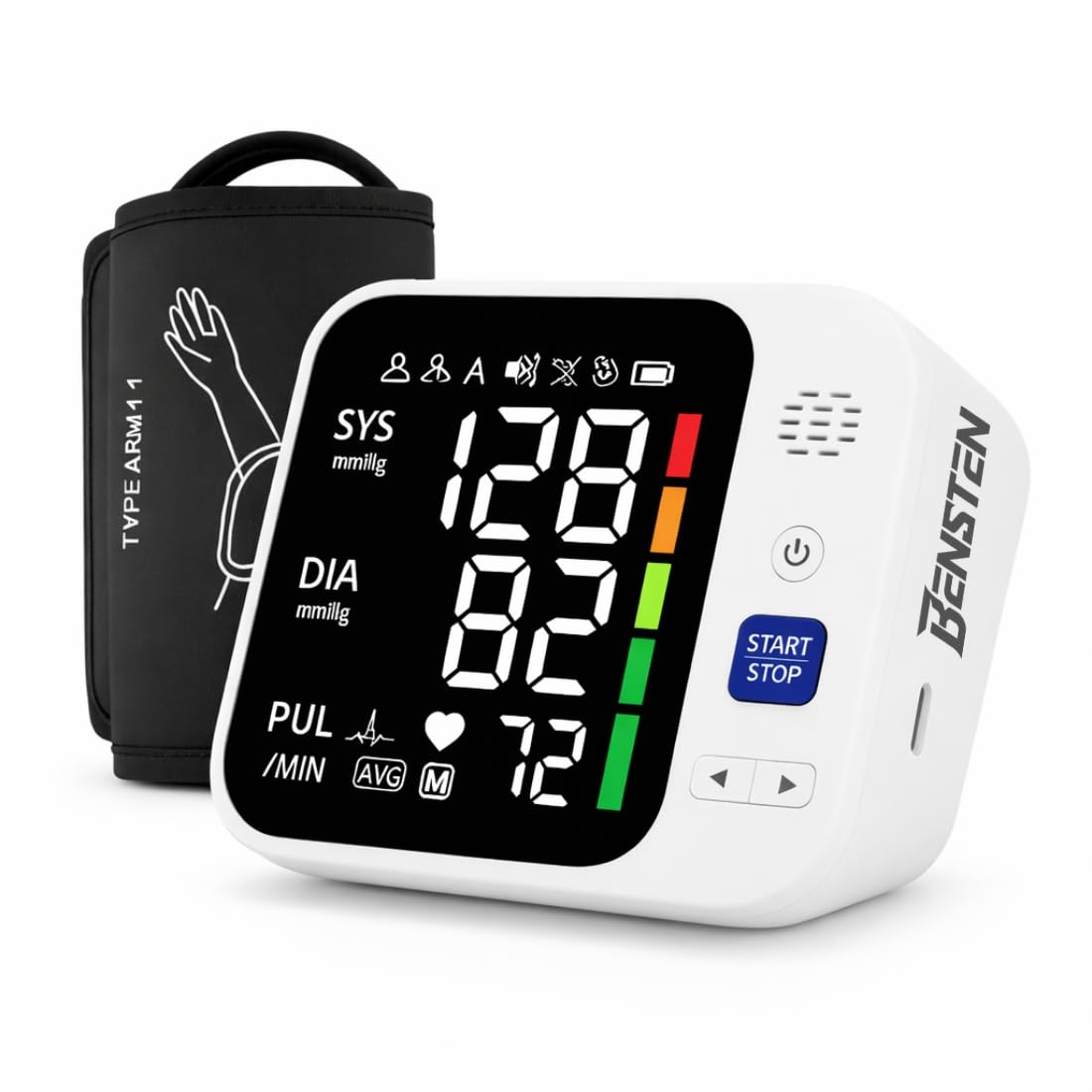 Digital Blood Pressure Monitor for Upper Arm with Digital Thermometer | Fully Automatic BP Machine with WHO Indicator | USB Rechargeable | 60 Memory | Home Health Monitoring Combo - Image 5