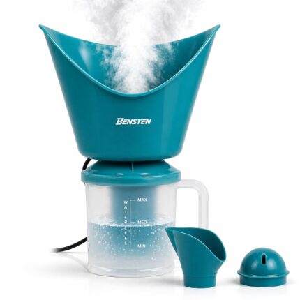 3-in-1 Steam Vaporizer for Adults & Kids | Inhaler, Facial Sauna & Steamer | Fast Heating, 350ml Capacity (Green)