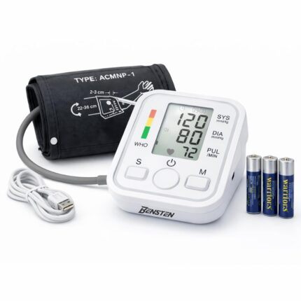 BP Monitor Machine for Home Use | Digital Blood Pressure Machine Upper Arm with Cuff (22–36 cm) | Automatic BP Check Machine | Large LCD Display, USB & Battery | 1 Year Warranty
