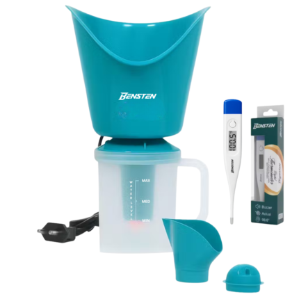 3-in-1 Steam Vaporizer for Adults & Kids | Inhaler, Facial Sauna & Steamer | Fast Heating, 350ml Capacity (Green)
